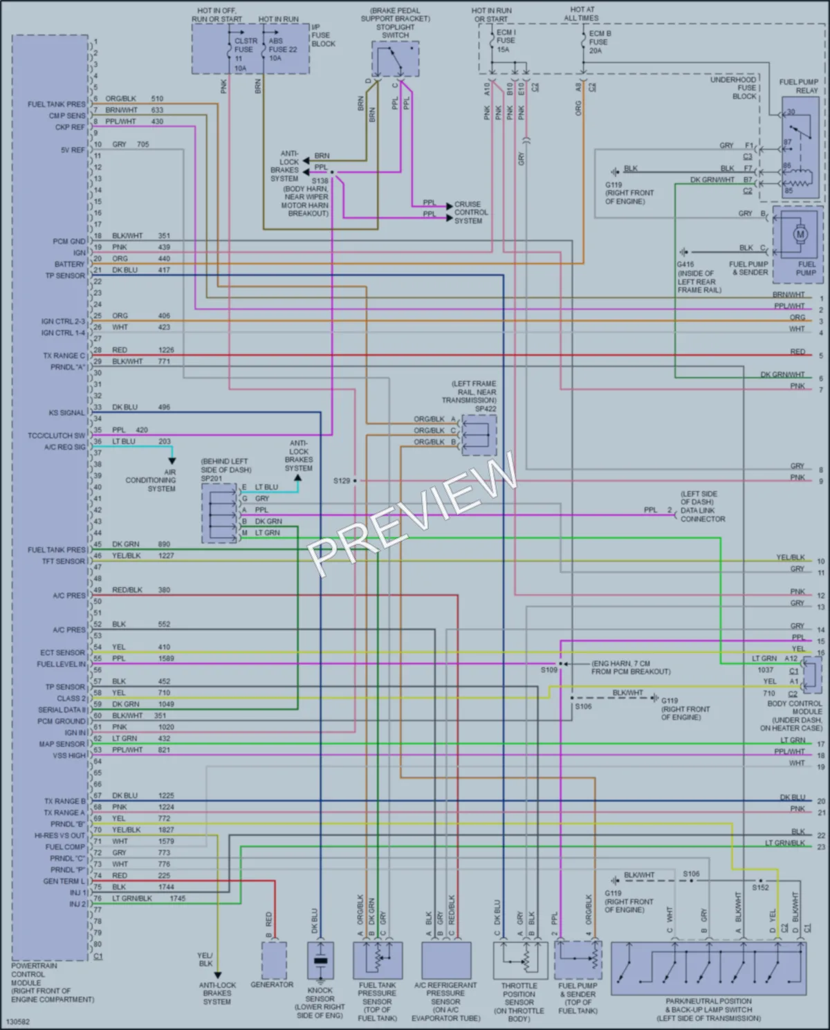 2001 GMC Sonoma Engine Performance wiring diagram preview