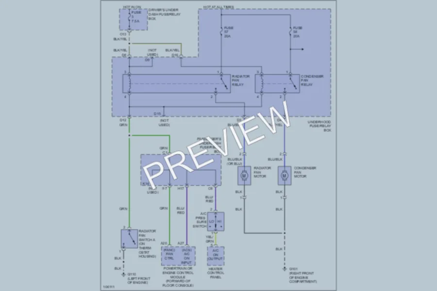 2001 Honda Accord Cooling Fan wiring diagram preview