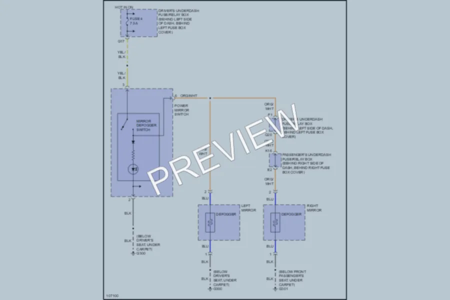 2001 Honda Accord Defoggers wiring diagram preview