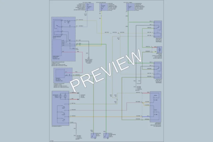 2001 Honda Accord Power Top Sunroof wiring diagram preview