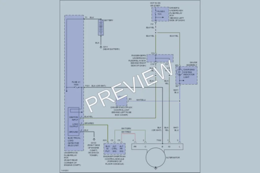 2001 Honda Accord Starting Charging wiring diagram preview