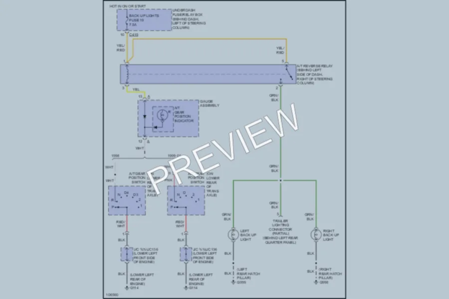 2001 Honda CRV Exterior Lights wiring diagram preview