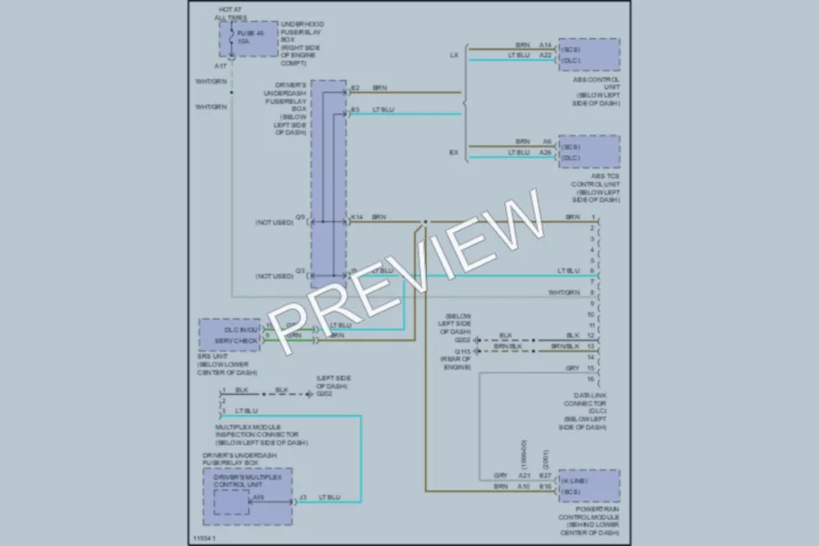 2001 Honda Odyssey Computer Data Lines wiring diagram preview