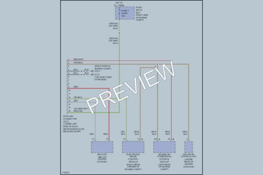 2001 Honda Passport Computer Data Lines wiring diagram preview