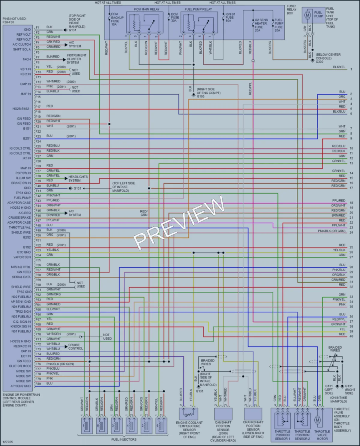 2001 Honda Passport Engine Performance wiring diagram preview