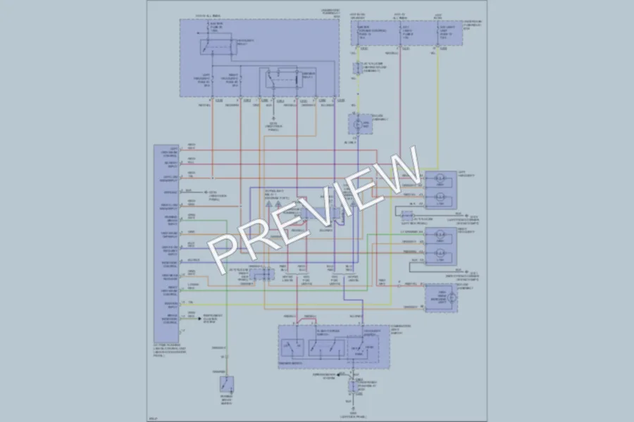 2001 Honda Prelude Headlights wiring diagram preview