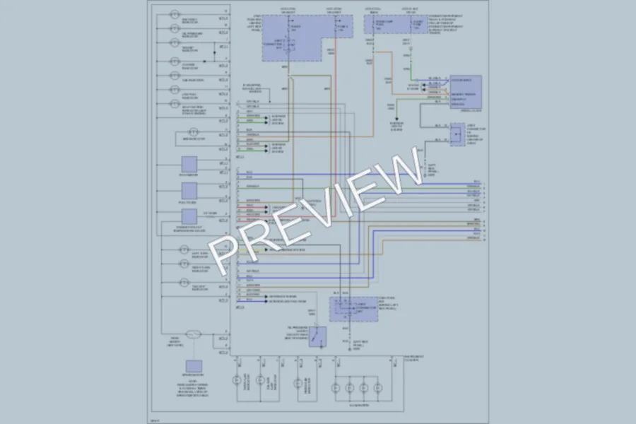 2001 Hyundai Accent Instrument Cluster wiring diagram preview