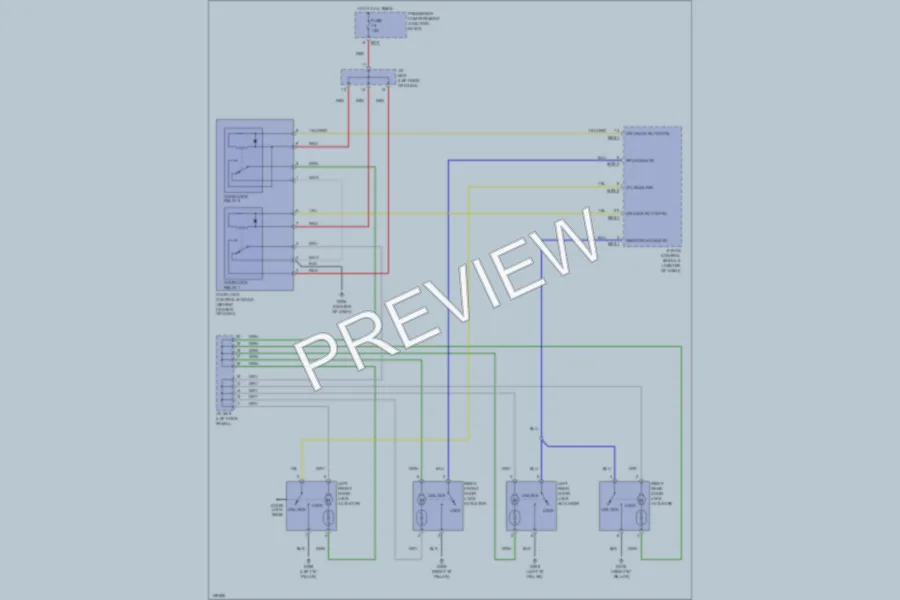 2001 Hyundai Elantra Power Door Locks wiring diagram preview