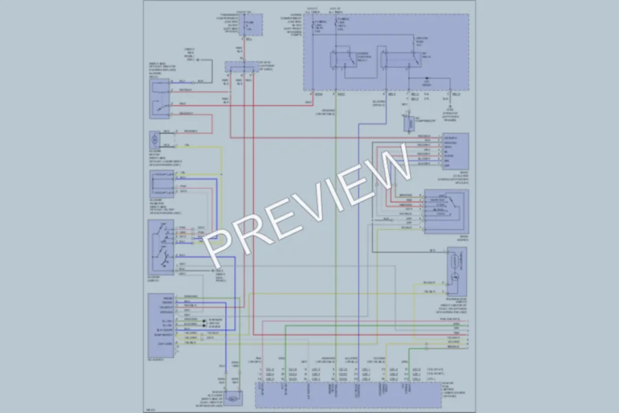 2001 Hyundai SantaFe Air Conditioning wiring diagram preview