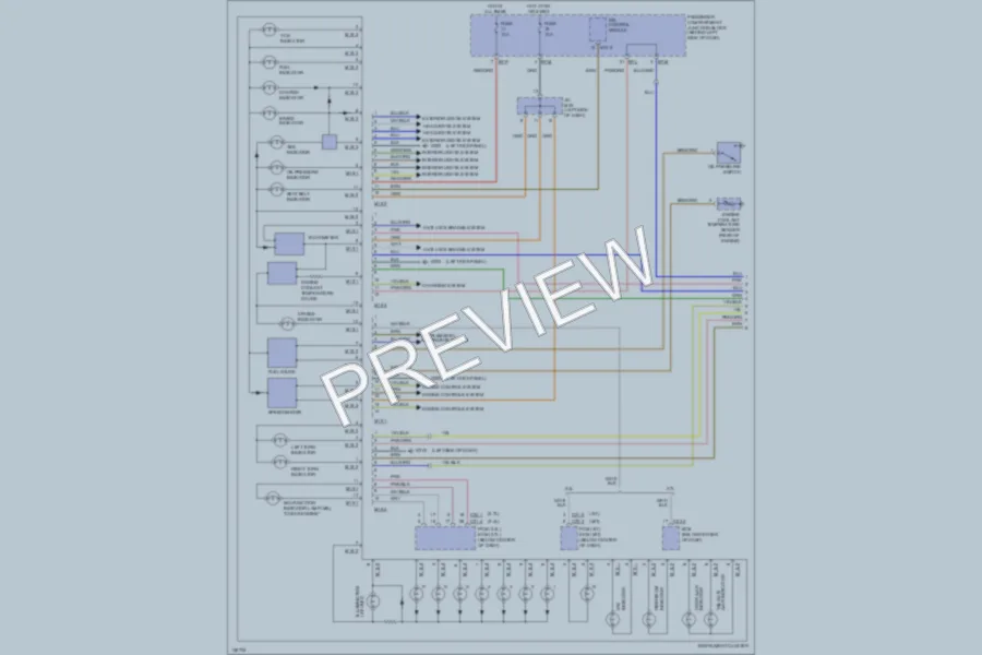 2001 Hyundai SantaFe Instrument Cluster wiring diagram preview