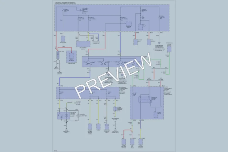2001 Hyundai SantaFe Power Distribution wiring diagram preview