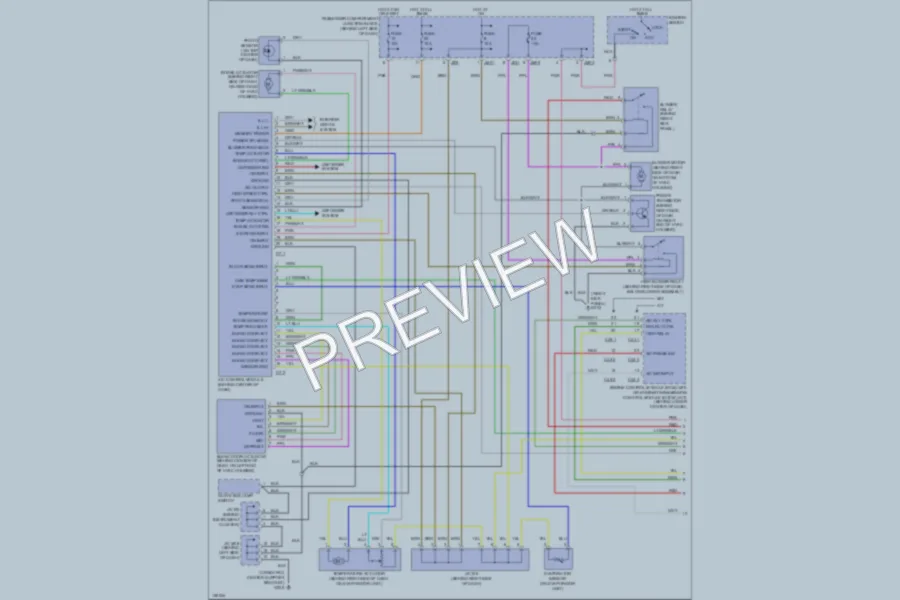 2001 Hyundai Sonata Air Conditioning wiring diagram preview