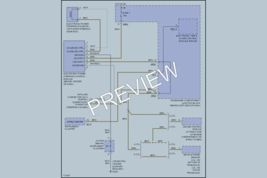 2001 Hyundai Sonata Electronic Power Steering wiring diagram preview