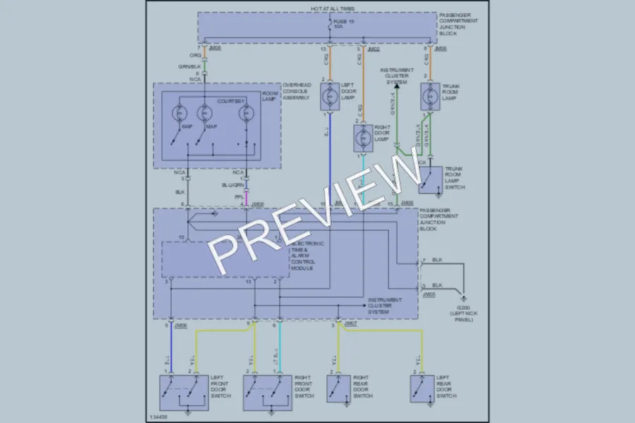 2001 Hyundai Sonata Interior Lights wiring diagram preview