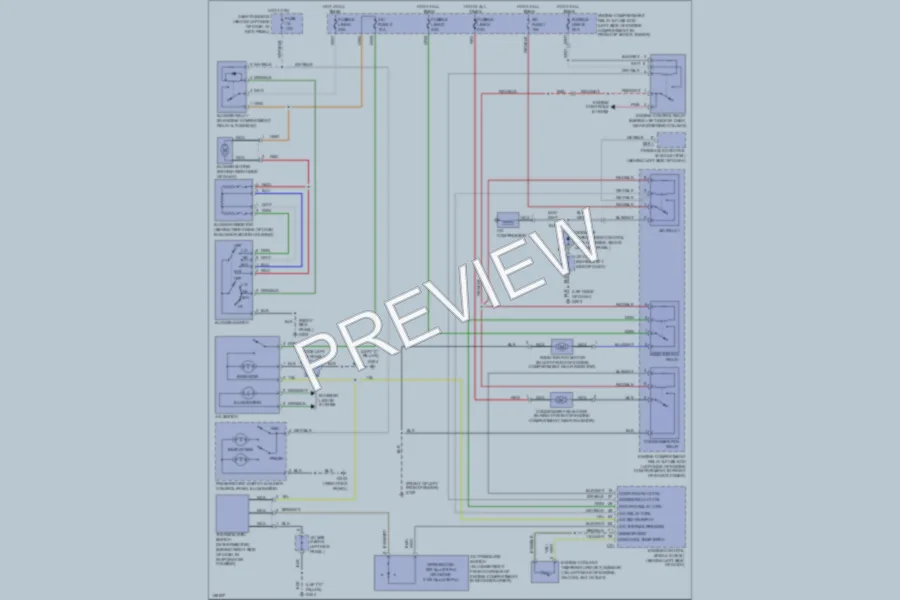 2001 Hyundai Tiburon Air Conditioning wiring diagram preview