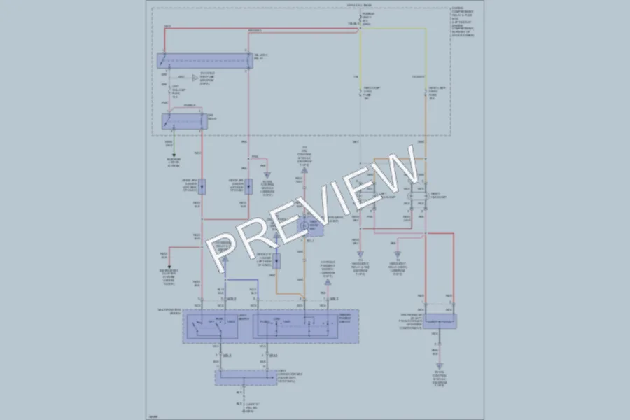 2001 Hyundai Tiburon Headlights wiring diagram preview