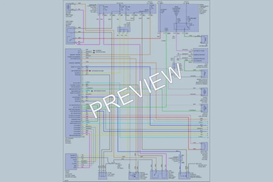 2001 Hyundai XG300 Air Conditioning wiring diagram preview