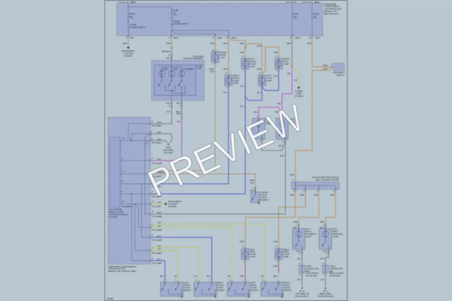 2001 Hyundai XG300 Interior Lights wiring diagram preview