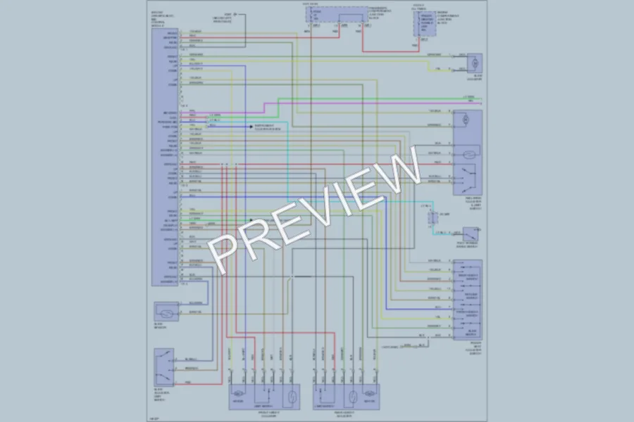 2001 Hyundai XG300 Memory Systems wiring diagram preview