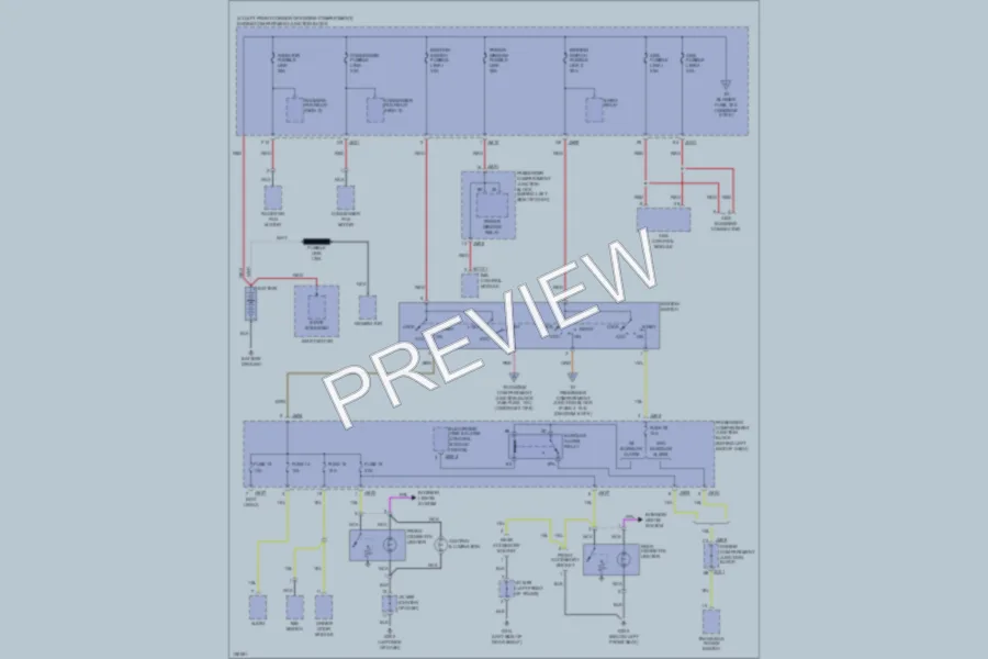 2001 Hyundai XG300 Power Distribution wiring diagram preview