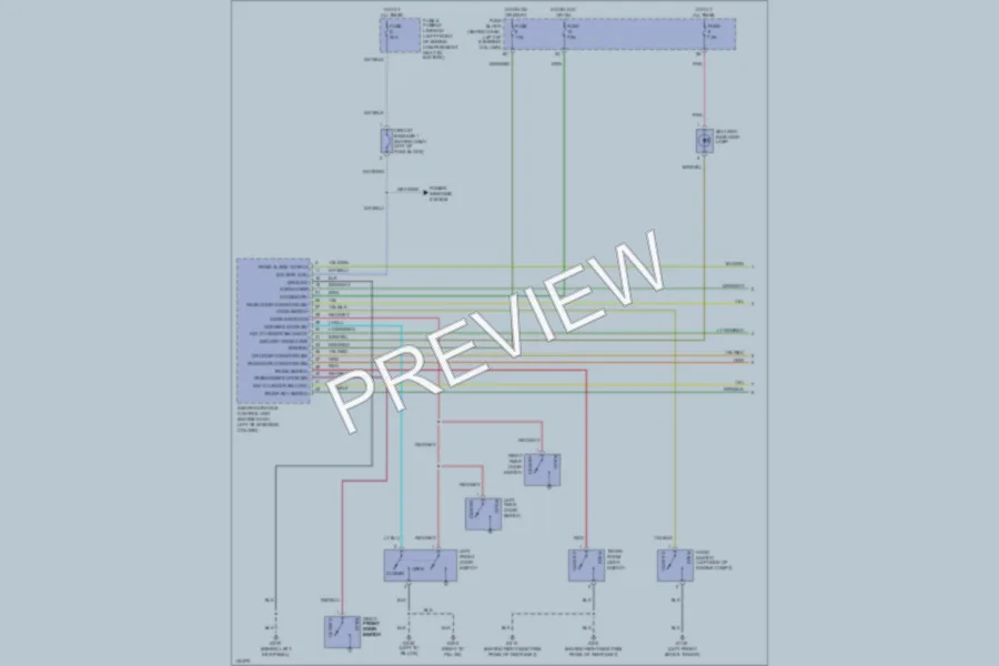 2001 Infiniti G20 Anti Theft wiring diagram preview