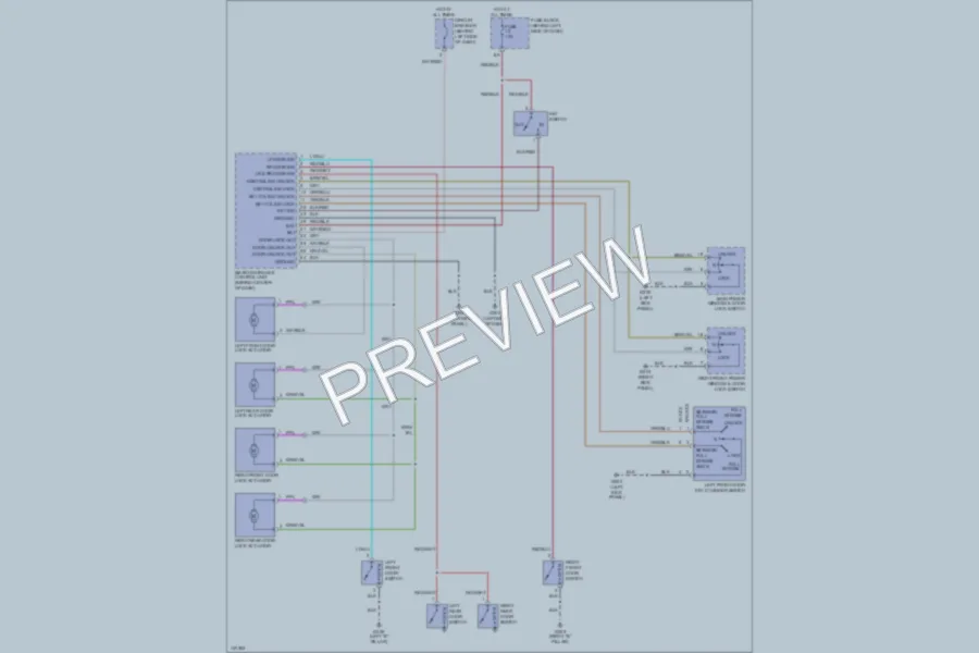 2001 Infiniti I30t Power Door Locks wiring diagram preview