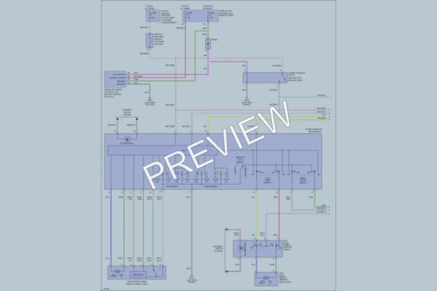 2001 Infiniti I30t Power Windows wiring diagram preview