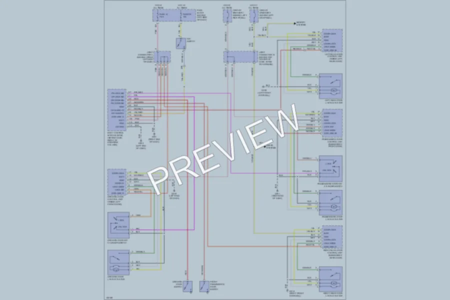 2001 Infiniti Q45 Power Door Locks wiring diagram preview