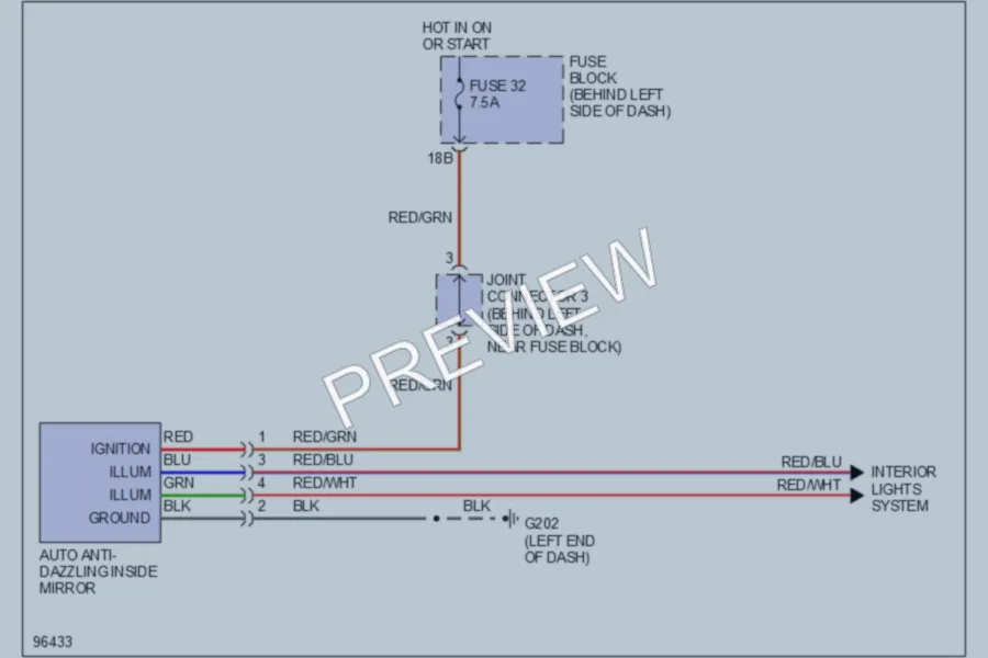 2001 Infiniti Q45 Power Mirrors wiring diagram preview