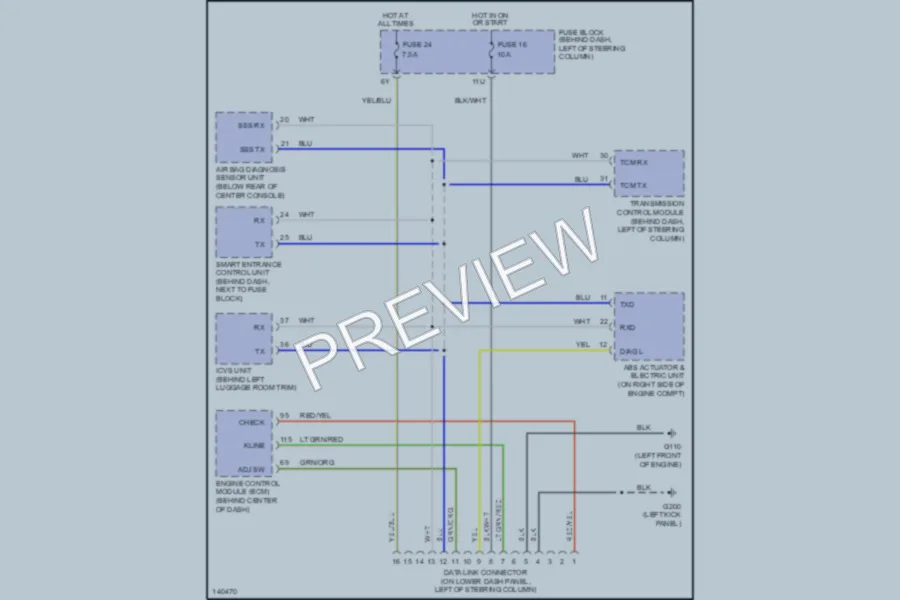 2001 Infiniti QX4 Computer Data Lines wiring diagram preview