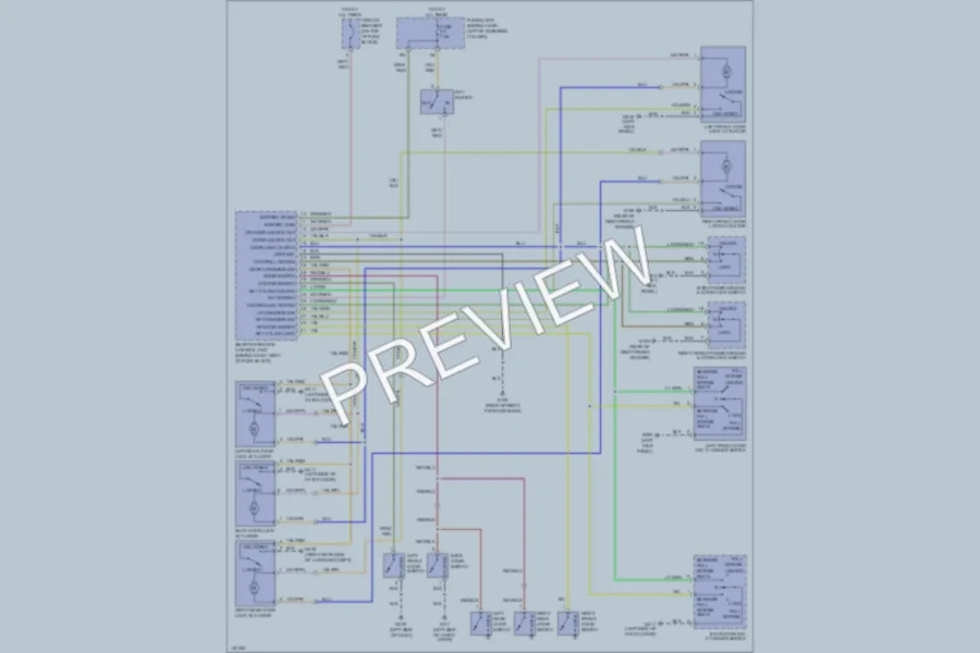 2001 Infiniti QX4 Power Door Locks wiring diagram preview