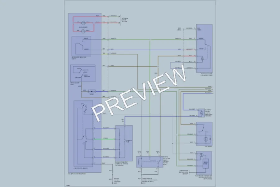 2001 Isuzu RodeoSport Air Conditioning wiring diagram preview