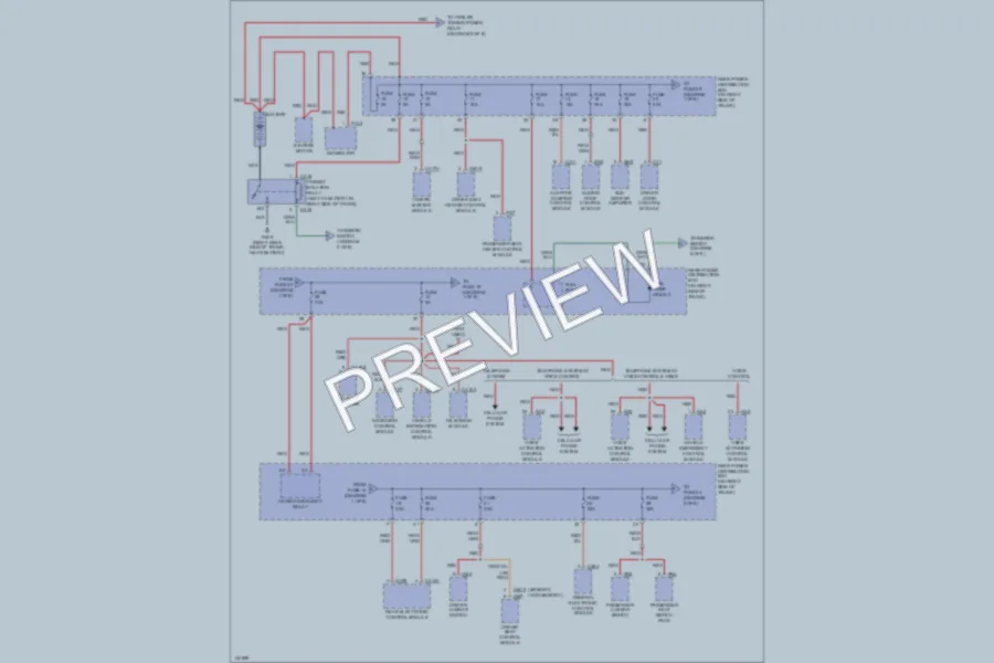 2001 Jaguar SType Power Distribution wiring diagram preview