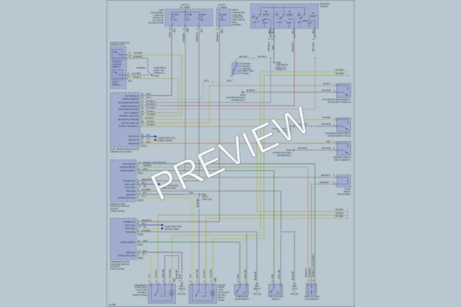 2001 Jaguar XJ8 Power Door Locks wiring diagram preview
