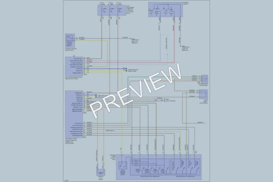 2001 Jaguar XJR Power Windows wiring diagram preview