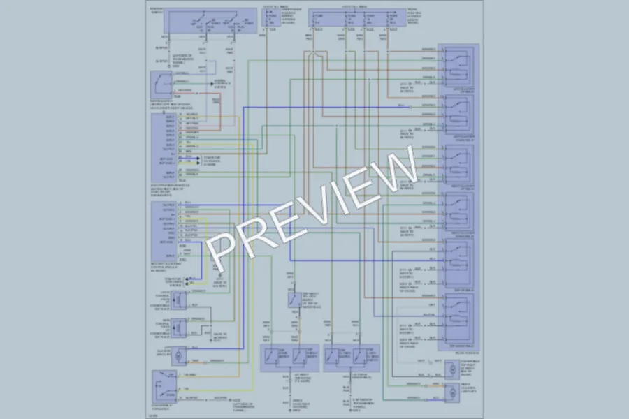 2001 Jaguar XK8 Power Top Sunroof wiring diagram preview