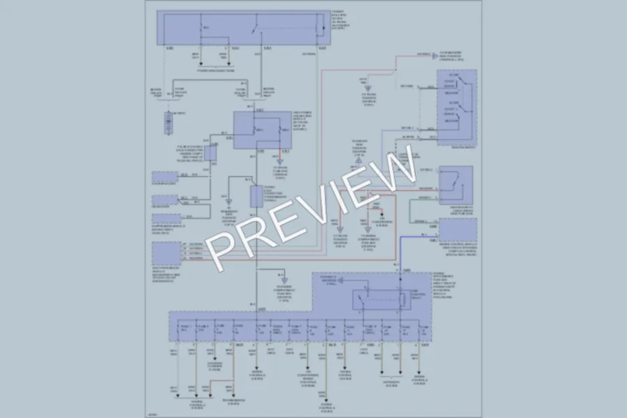 2001 Jaguar XKR Power Distribution wiring diagram preview