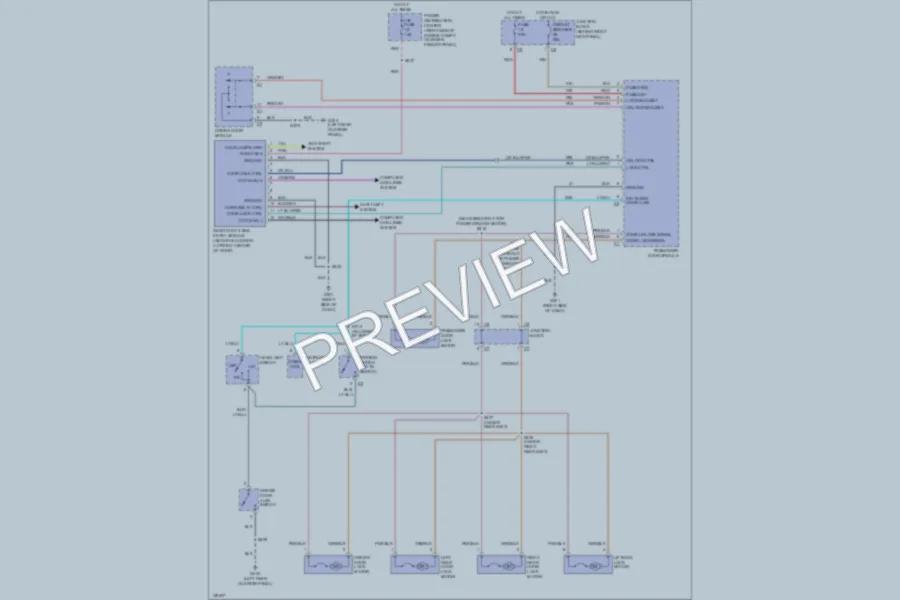 2001 Jeep Cherokee Power Door Locks wiring diagram preview