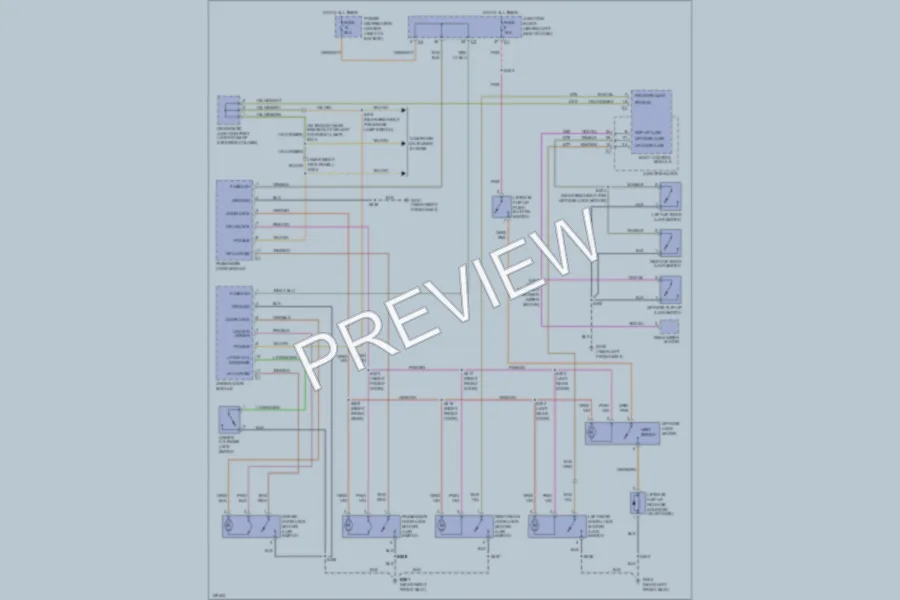 2001 Jeep GrandCherokee Power Door Locks wiring diagram preview