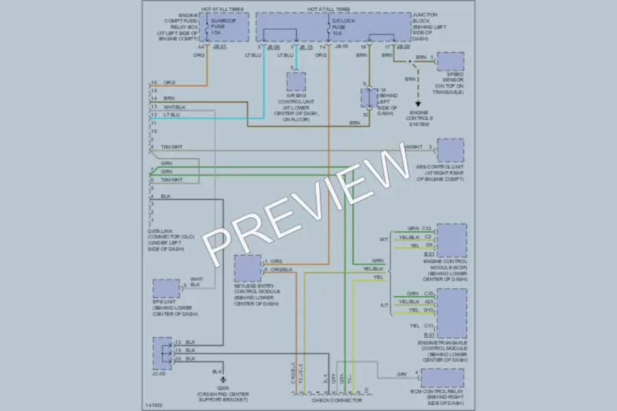 2001 Kia Optima Computer Data Lines wiring diagram preview