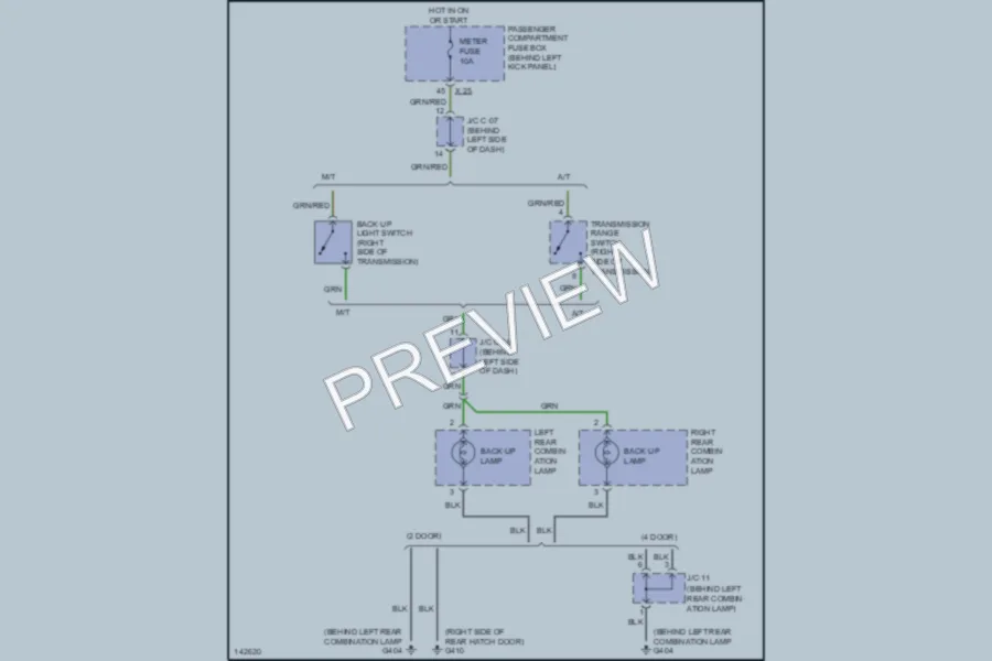 2001 Kia Sportage Exterior Lights wiring diagram preview