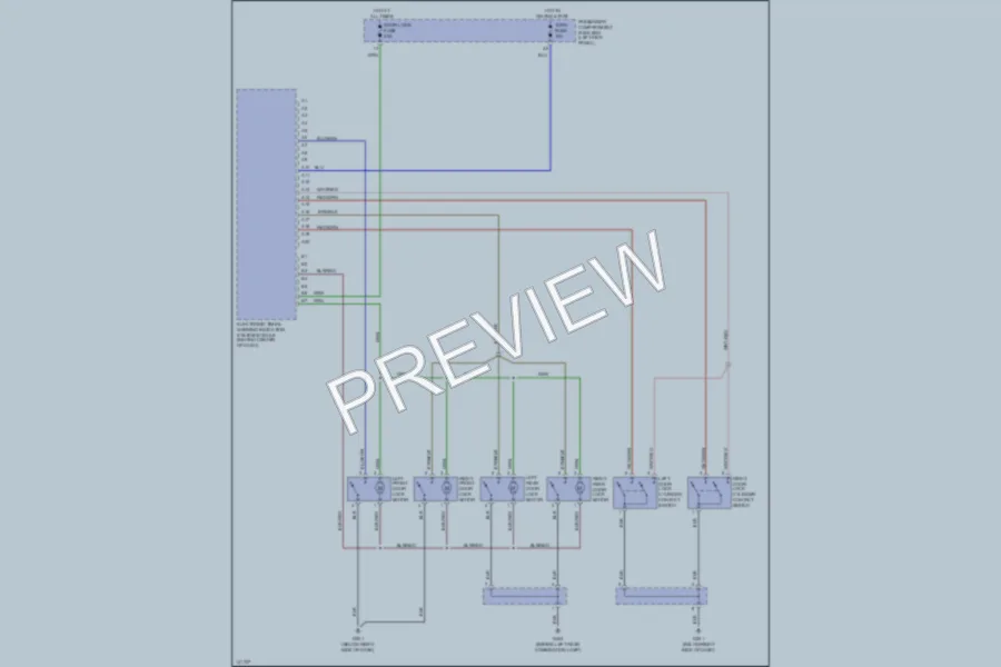 2001 Kia Sportage Power Door Locks wiring diagram preview