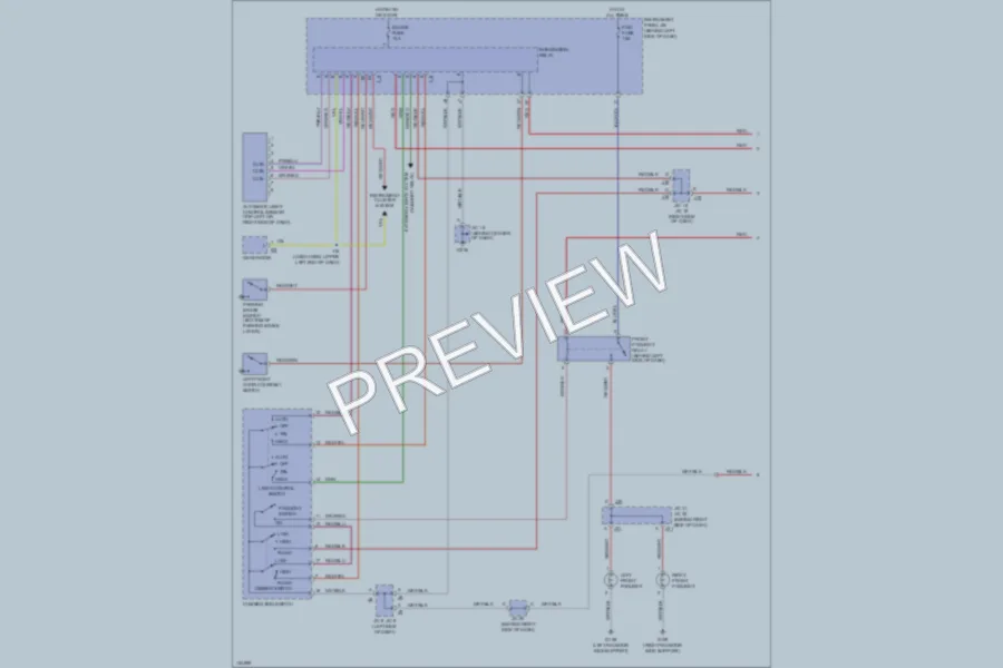 2001 Lexus ES300 Headlights wiring diagram preview