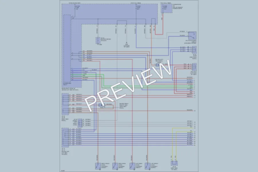 2001 Lexus ES300 Power Door Locks wiring diagram preview