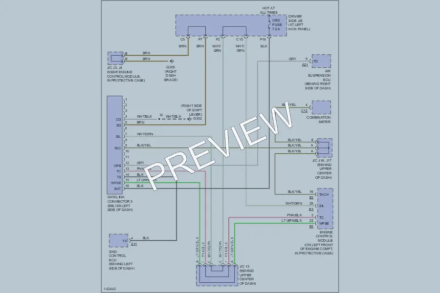 2001 Lexus LS430 Computer Data Lines wiring diagram preview