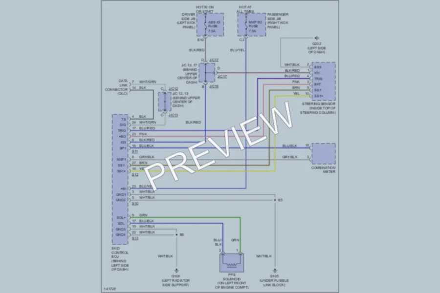 2001 Lexus LS430 Electronic Power Steering wiring diagram preview