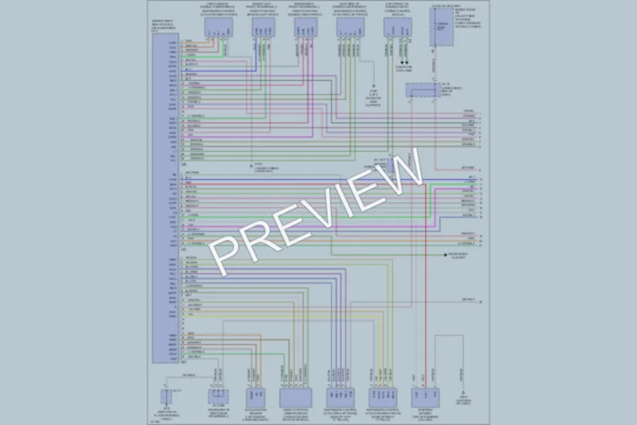 2001 Lexus LS430 Electronic Suspension wiring diagram preview