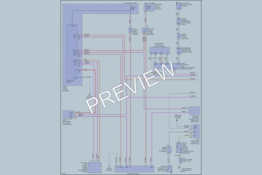 2001 Lexus LS430 Headlights wiring diagram preview