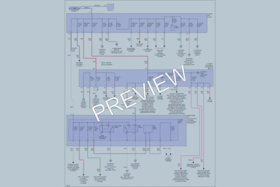 2001 Lexus LS430 Power Distribution wiring diagram preview