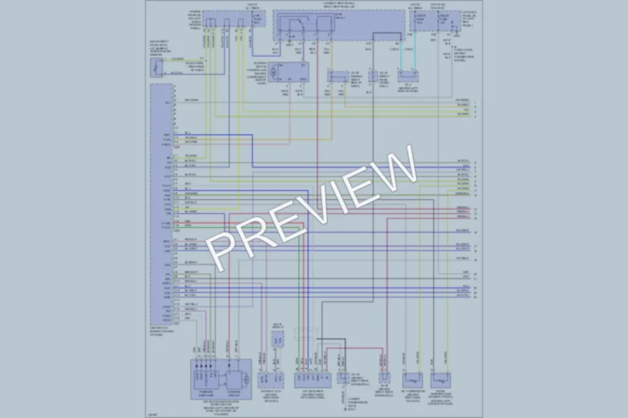 2001 Lexus LX470 Air Conditioning wiring diagram preview
